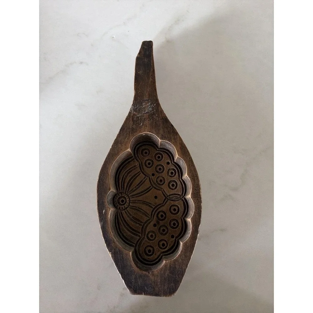 VTG/antique Chinese/Japanese Hand Carved Wooden Mooncake Rice‎ Cake Molds Set 4